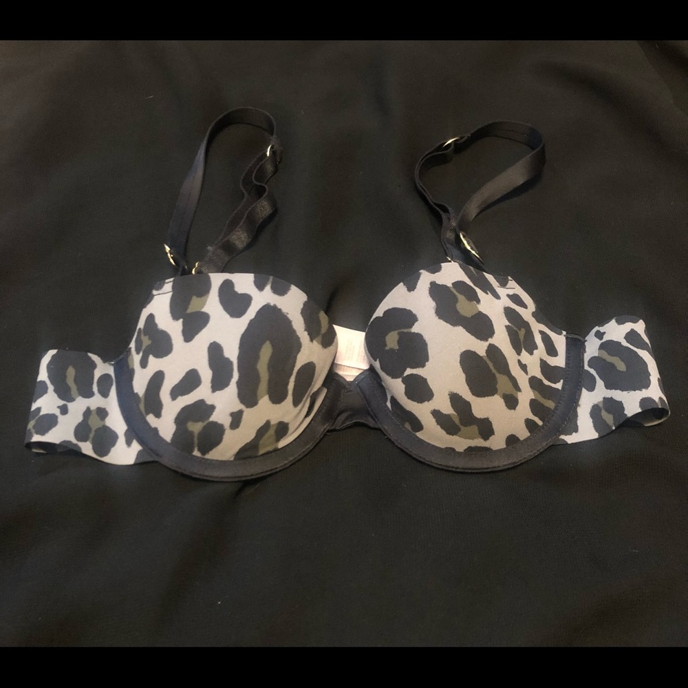Stella McCartney black camo print bra